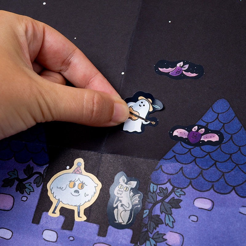 póster y pegatinas de monstruos